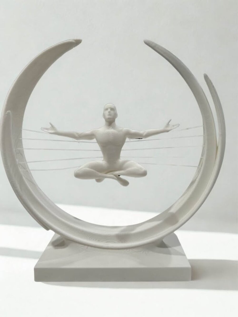 Levitating Meditation Sculpture Modern Abstract Desk Decor